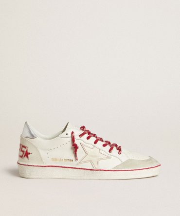 Men’s Ball Star LTD CNY in white leather with a lived-in effect