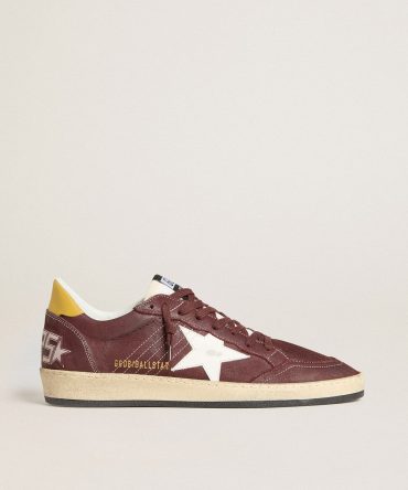 Men’s Ball Star in chocolate nubuck with leather star and heel tab
