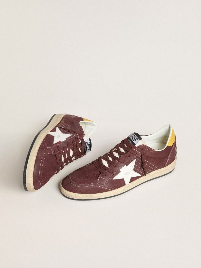 Men’s Ball Star in chocolate nubuck with leather star and heel tab - Image 2