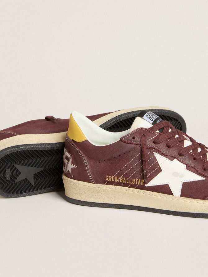 Men’s Ball Star in chocolate nubuck with leather star and heel tab - Image 3