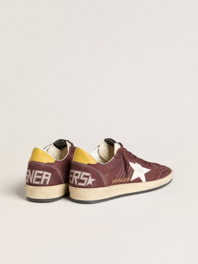 Men’s Ball Star in chocolate nubuck with leather star and heel tab - Image 4