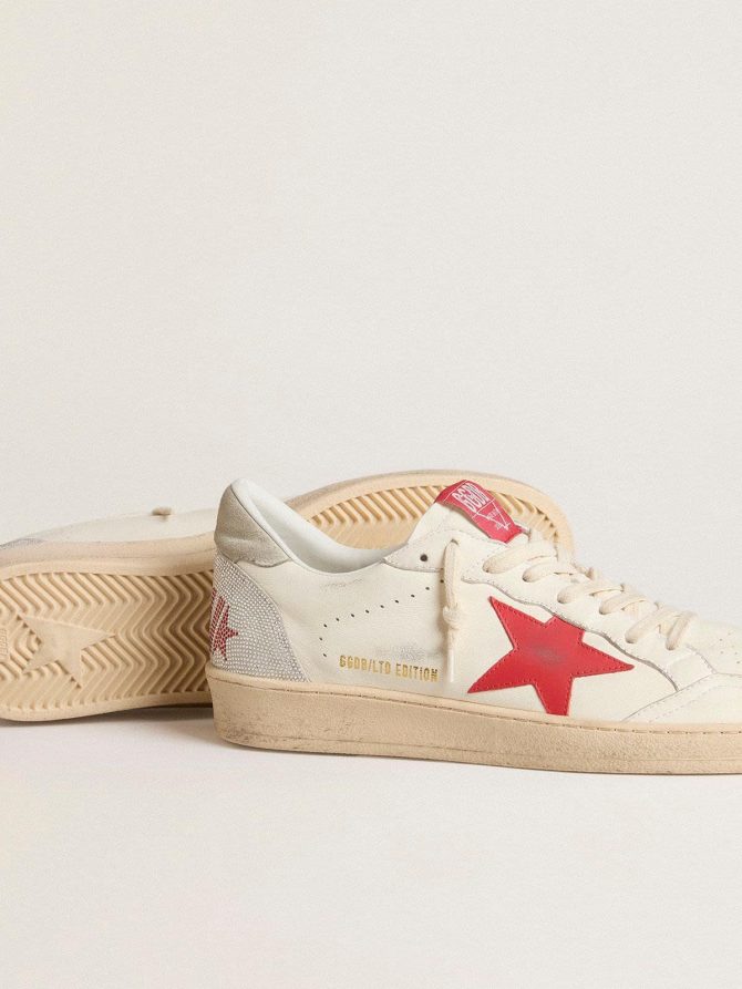 Valentine’s Day Men’s Ball Star with red leather star and red Swarovski lettering - Image 4