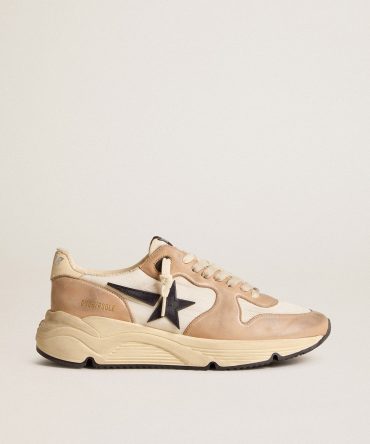 Running Sole in nylon and nubuck with dark blue suede star