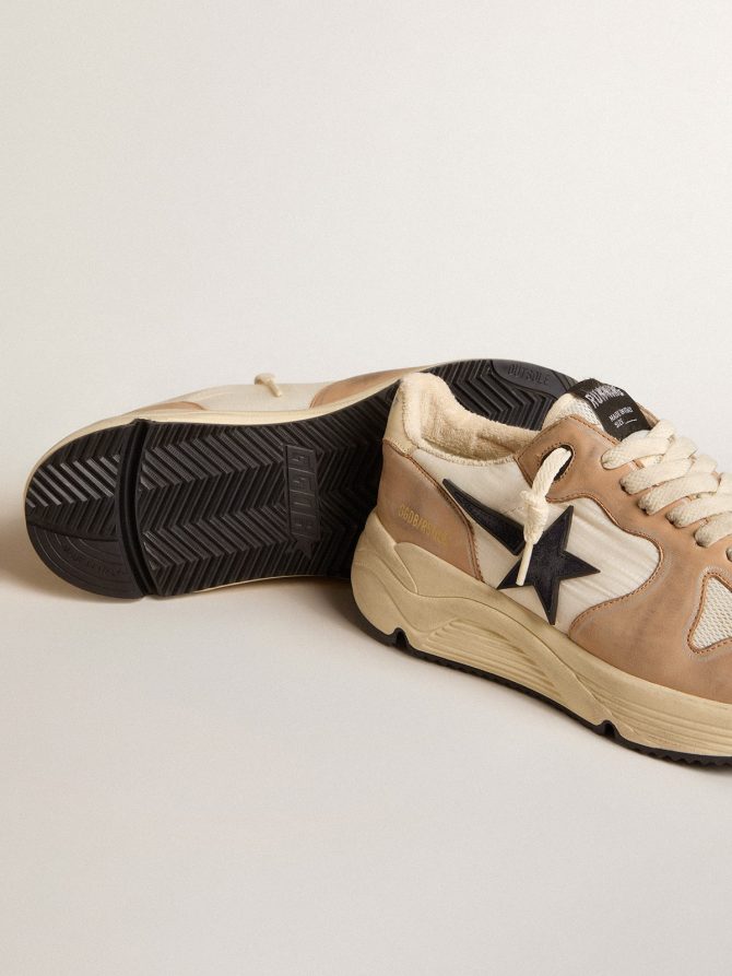 Running Sole in nylon and nubuck with dark blue suede star - Image 3