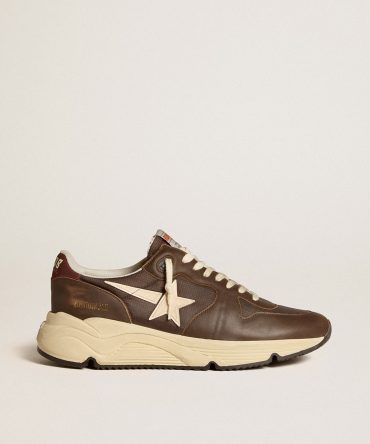 Running Sole in nylon and leather with TPU star and nubuck heel tab