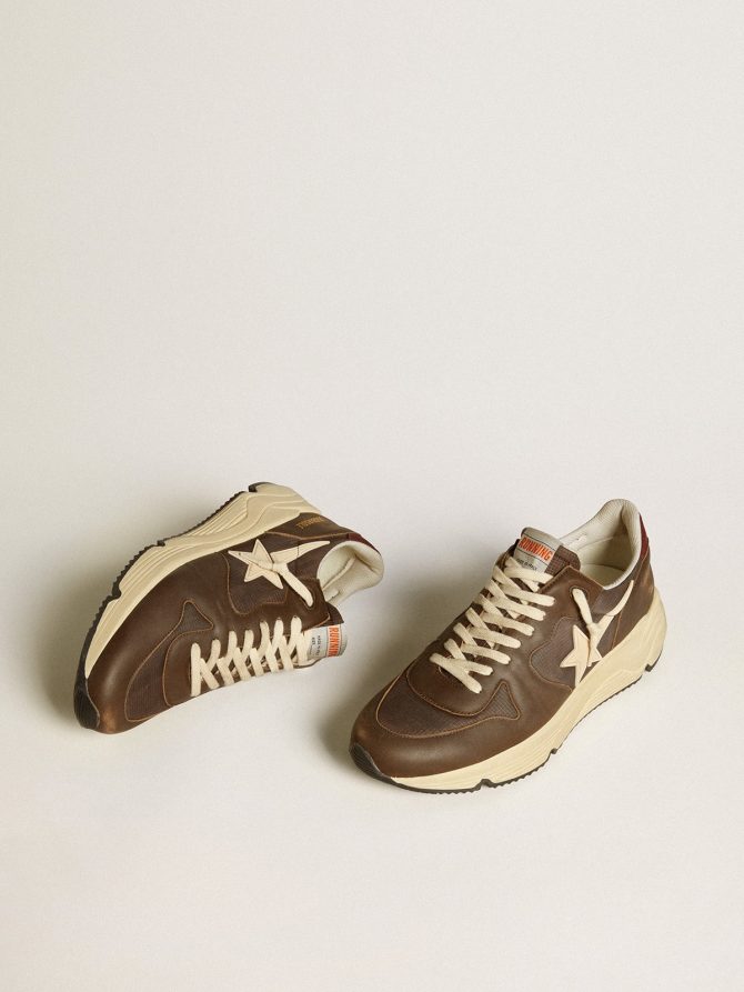 Running Sole in nylon and leather with TPU star and nubuck heel tab - Image 2