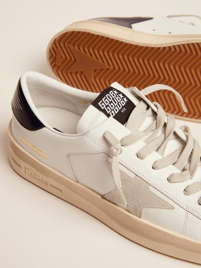 Men’s Stardan with star in ice-gray suede and blu-navy heel tab - Image 3