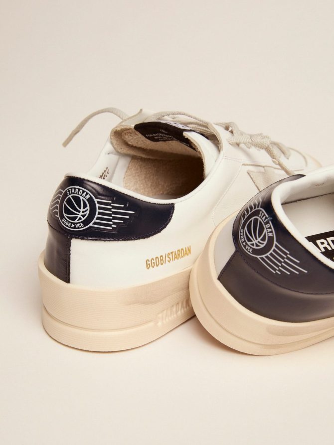 Men’s Stardan with star in ice-gray suede and blu-navy heel tab - Image 4