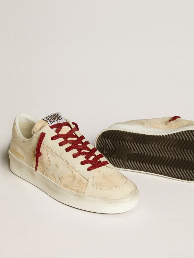 Men’s Stardan LTD in suede with patent white leather star and heel tab - Image 3