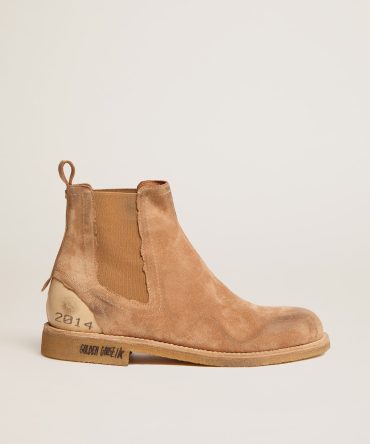 John Chelsea boots in caramel-colored suede