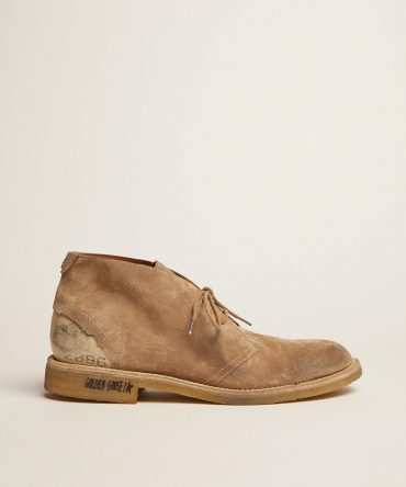Noel ankle boots in caramel-colored suede