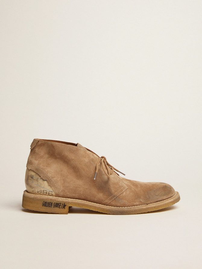 Noel ankle boots in caramel-colored suede