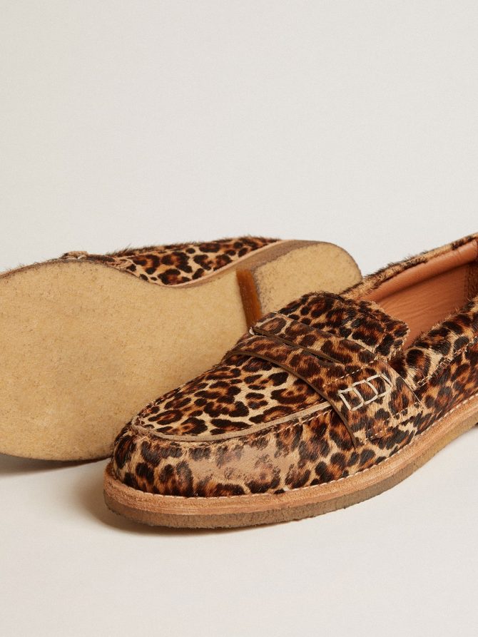 Men’s Jerry loafers in leopard-print pony skin - Image 3
