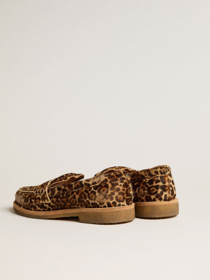 Men’s Jerry loafers in leopard-print pony skin - Image 4