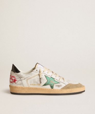 Men’s Ball Star with metallic leather star and gray leather heel tab