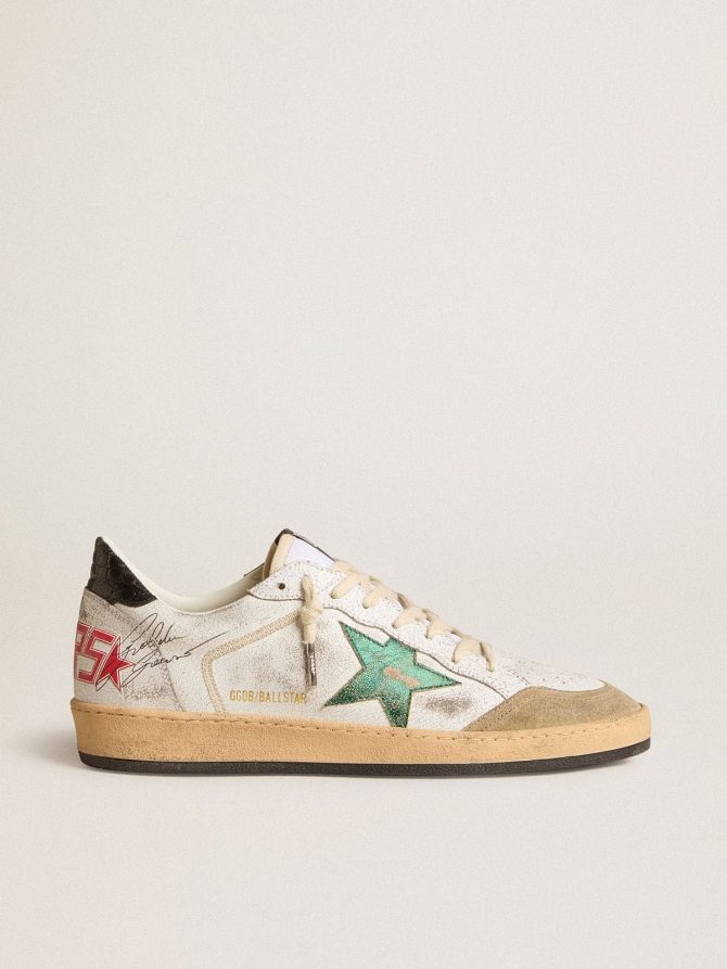 Men’s Ball Star with metallic leather star and gray leather heel tab