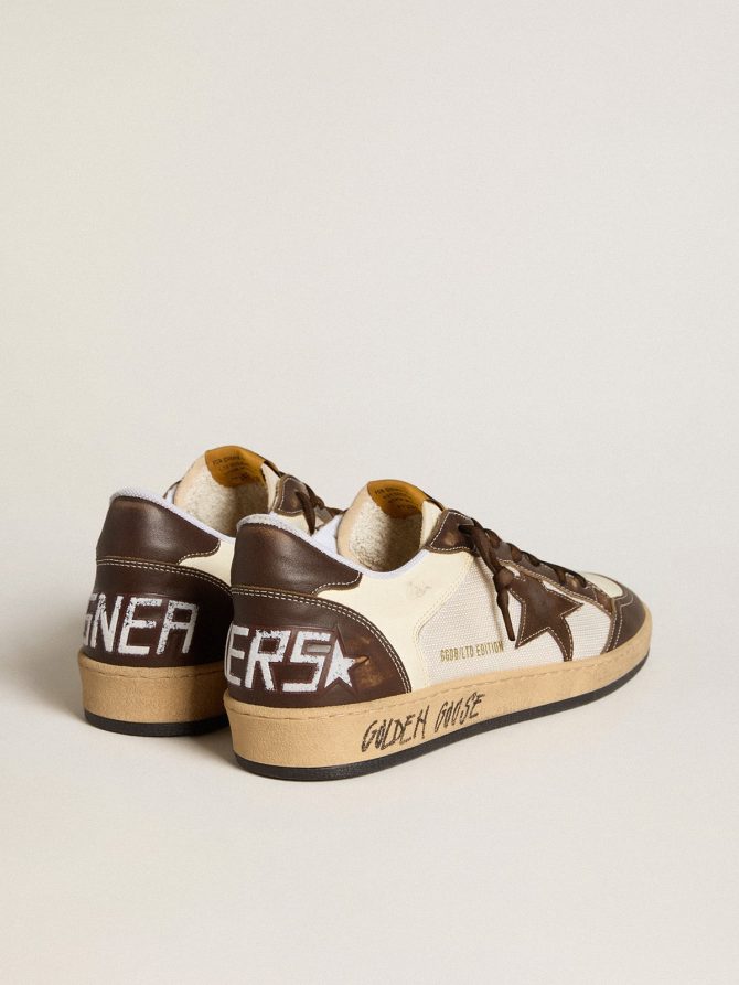 Men’s Ball Star in nappa and mesh with suede star and brown leather inserts - Image 4