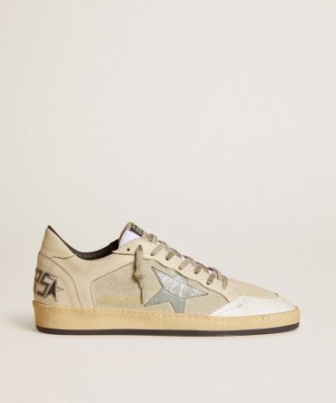 Men’s Ball Star LTD in leather and suede with crocodile print leather star