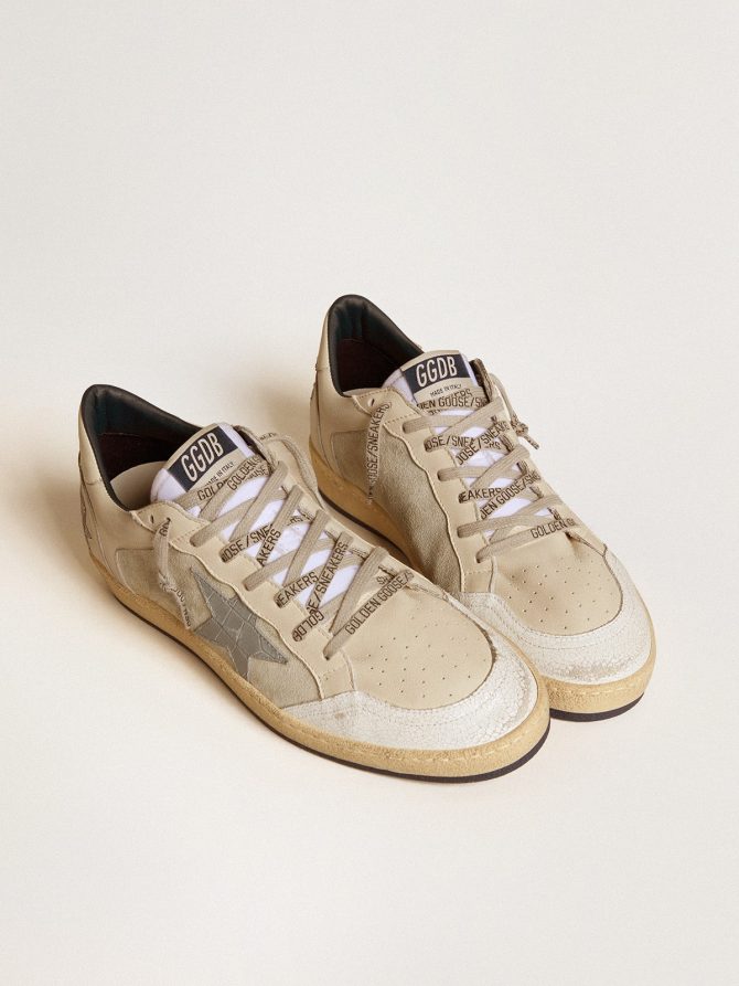 Men’s Ball Star LTD in leather and suede with crocodile print leather star - Image 2