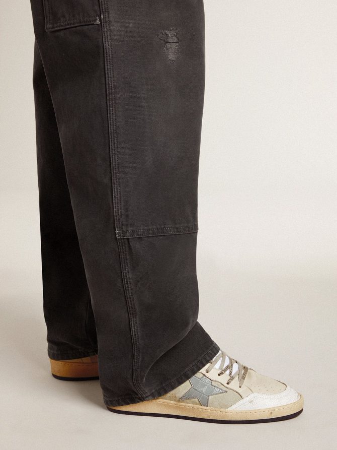 Men’s Ball Star LTD in leather and suede with crocodile print leather star - Image 3