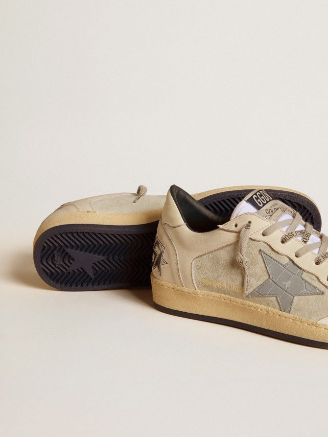 Men’s Ball Star LTD in leather and suede with crocodile print leather star - Image 4