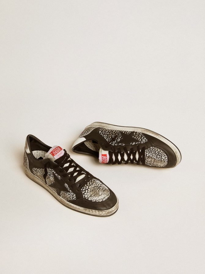 Men’s Ball Star in elephant-print leather with black leather star - Image 2