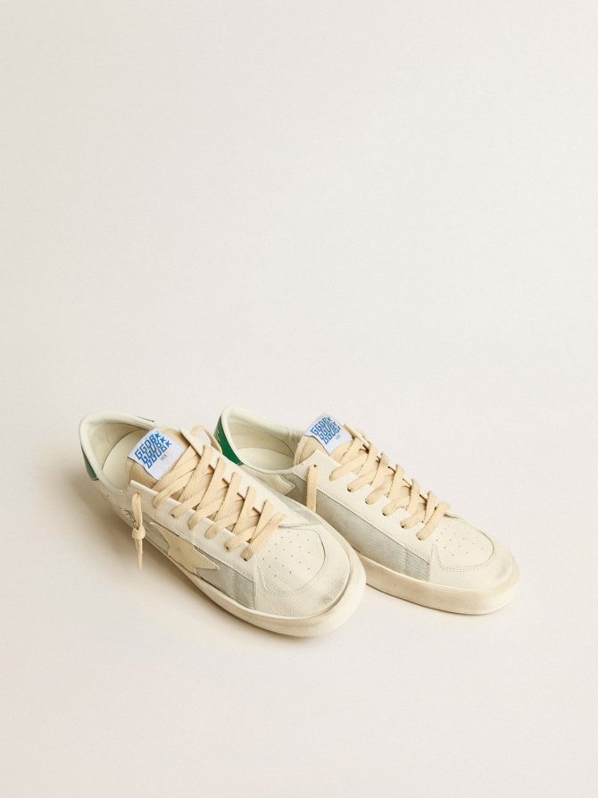 Stardan in white nappa leather with cream-colored leather star - Image 2