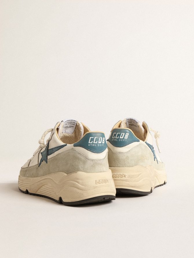 Running Sole in nappa with blue leather star and suede insert - Image 5