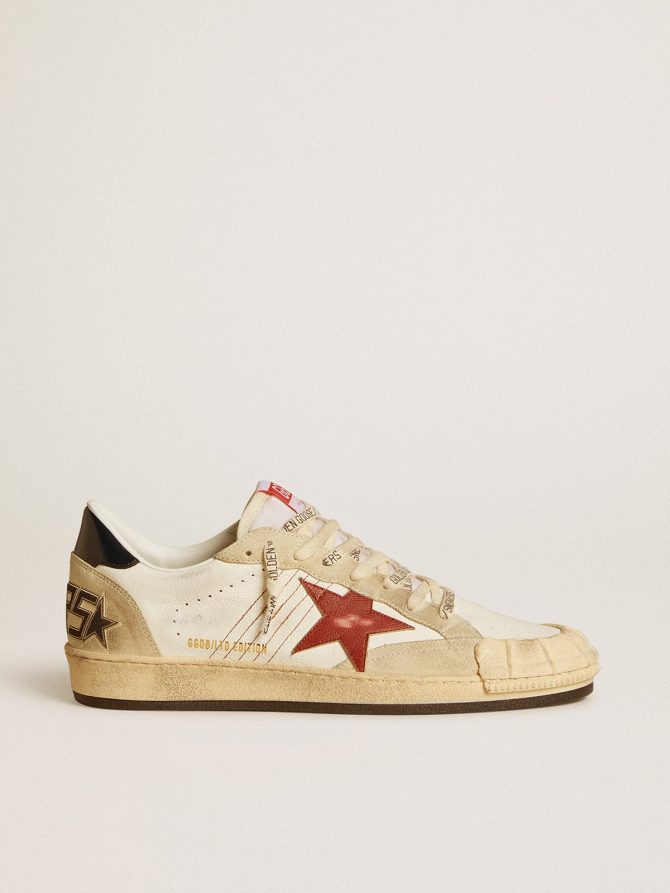 Men’s Ball Star LTD in nappa leather with red leather star and leather heel tab