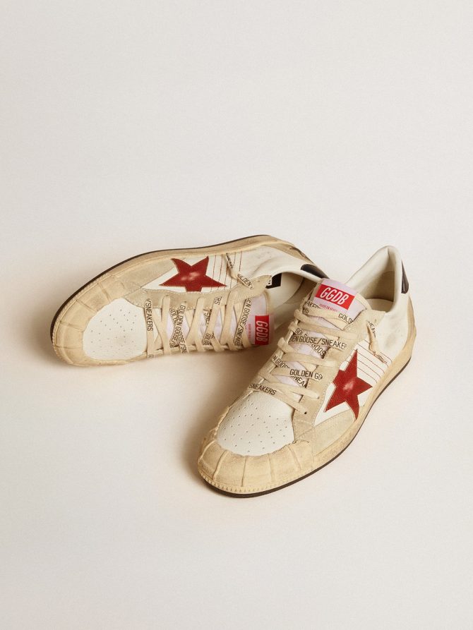 Men’s Ball Star LTD in nappa leather with red leather star and leather heel tab - Image 2