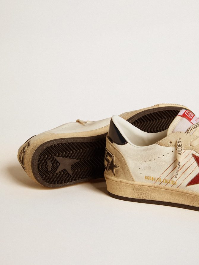 Men’s Ball Star LTD in nappa leather with red leather star and leather heel tab - Image 3