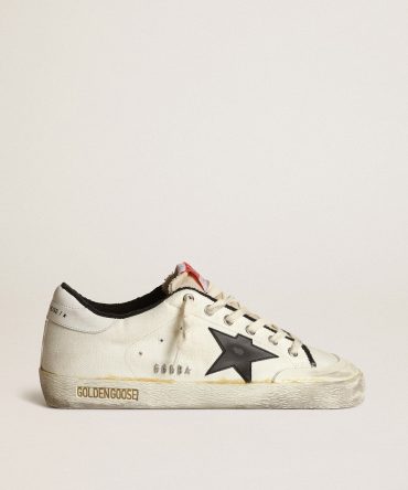 Men’s Super-Star LTD in beige canvas with black star