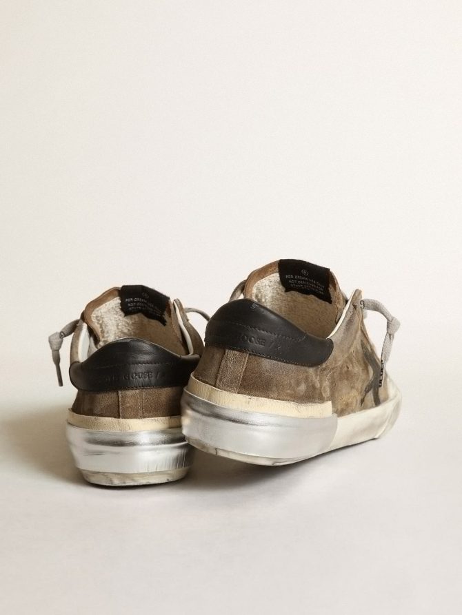 Super-Star LTD in military-green suede with screen-printed star - Image 4