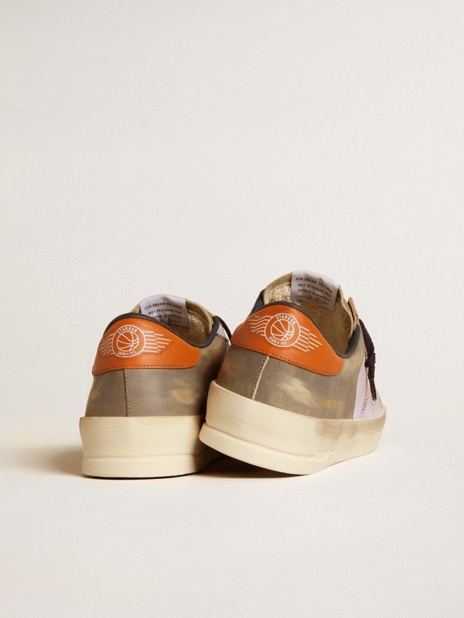 Stardan LTD in gray leather and mesh with leather star and heel tab - Image 4