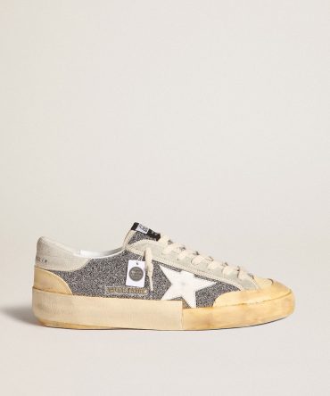 Men’s Super-Star LAB with white star and Swarovski glitter upper