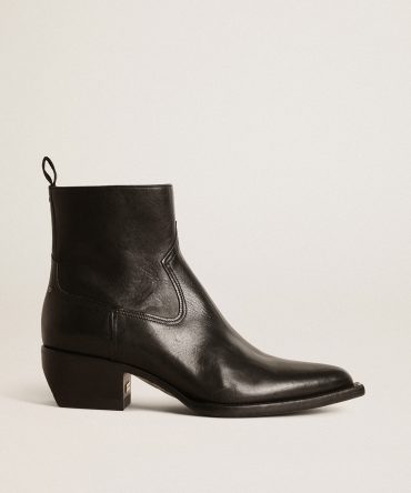 Men’s low Debbie boots in black leather