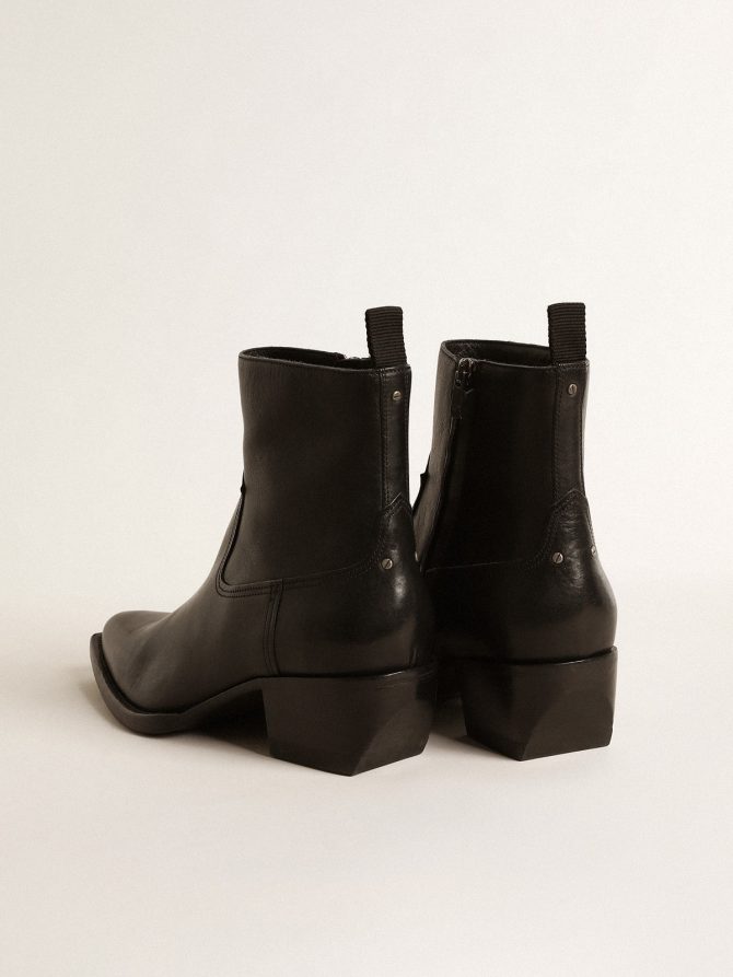 Men’s low Debbie boots in black leather - Image 5