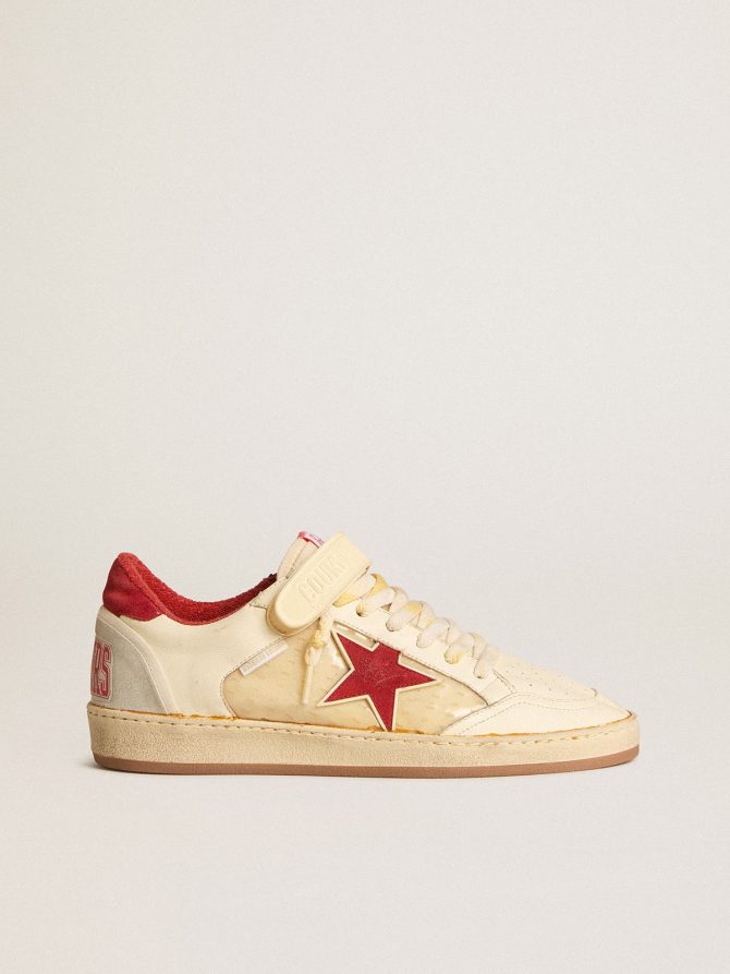 Men’s Ball Star LAB in nappa and PVC with red suede star and heel tab