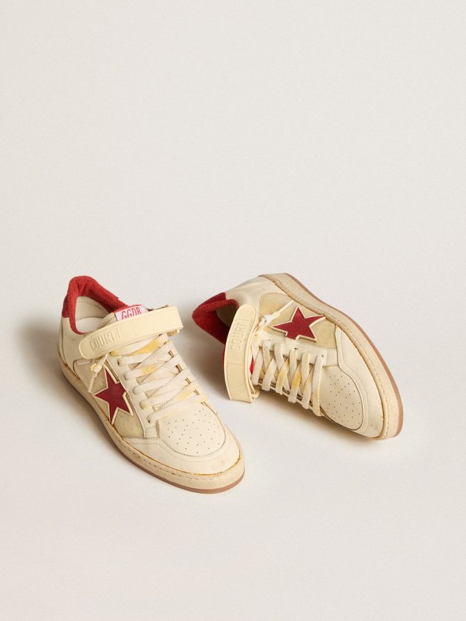 Men’s Ball Star LAB in nappa and PVC with red suede star and heel tab - Image 2