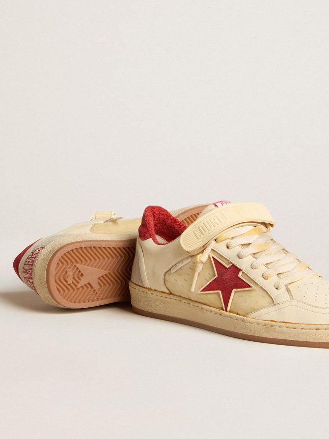 Men’s Ball Star LAB in nappa and PVC with red suede star and heel tab - Image 3