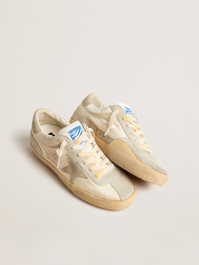 Men’s Super-Star LAB in nylon with dove-gray star and ice-gray suede inserts - Image 2