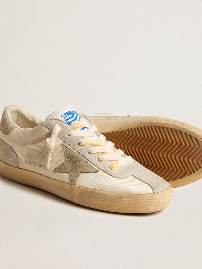 Men’s Super-Star LAB in nylon with dove-gray star and ice-gray suede inserts - Image 3