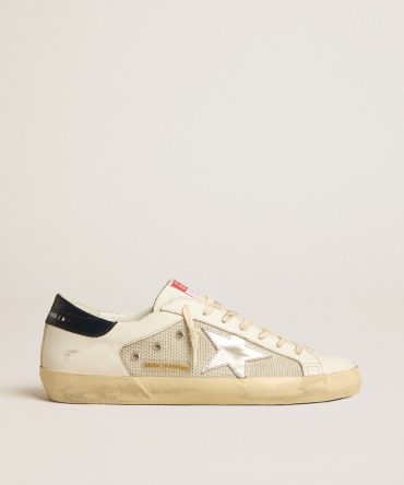 Men’s Super-Star LTD in mesh and leather with silver star and blue heel tab