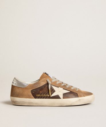 Super-Star LTD in brown leather and tobacco suede with white star