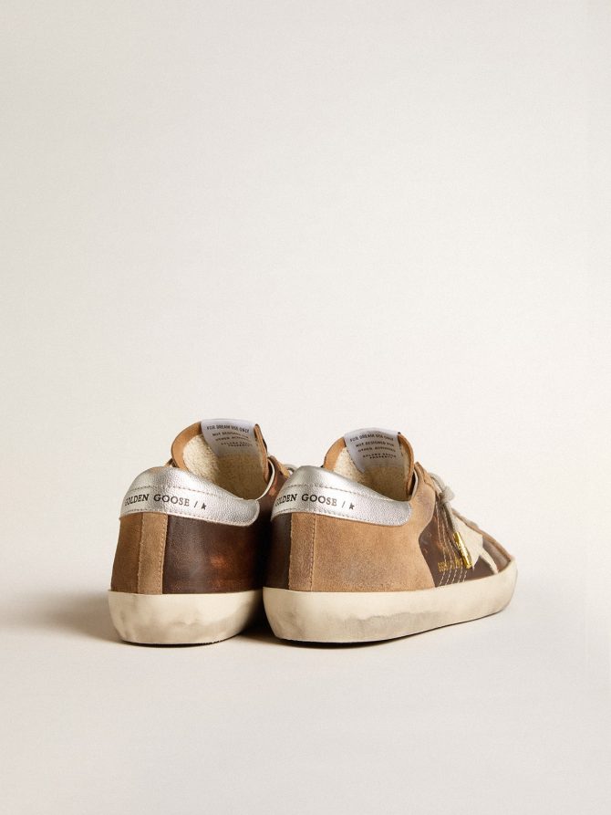 Super-Star LTD in brown leather and tobacco suede with white star - Image 4