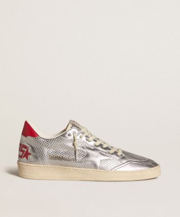 Bio-based Ball Star in metallic silver with silver star and red heel tab