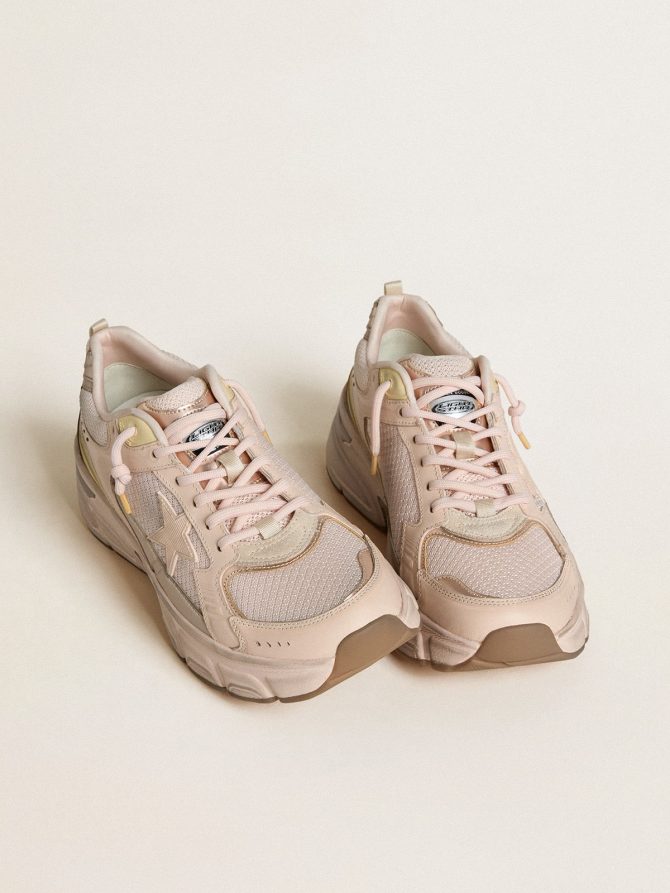 Men’s Lightstar with pink leather and mesh upper and pink star - Image 2