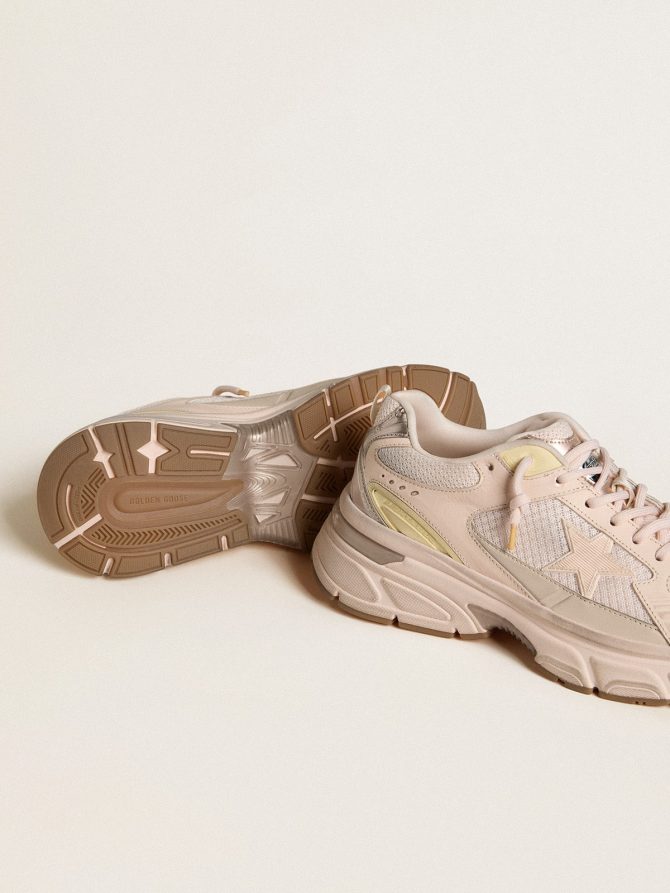Men’s Lightstar with pink leather and mesh upper and pink star - Image 3
