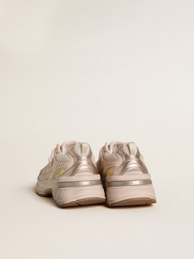 Men’s Lightstar with pink leather and mesh upper and pink star - Image 4