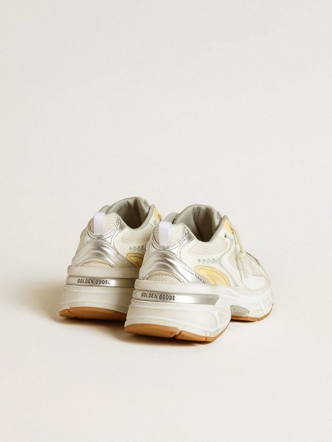 Men’s Lightstar in white leather and mesh with worn-white star - Image 4